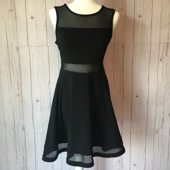 Dresses & Skirts - EXPRESS black, sheer cocktail dress, size S